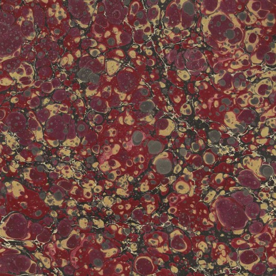 Hand Marbled Paper Stone Marble Pattern in Burgundy and Rose Pink ~ Berretti Marbled Arts